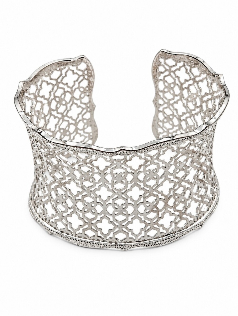 Kendra Scott Candice Statement Cuff Bracelet Vintage Silver